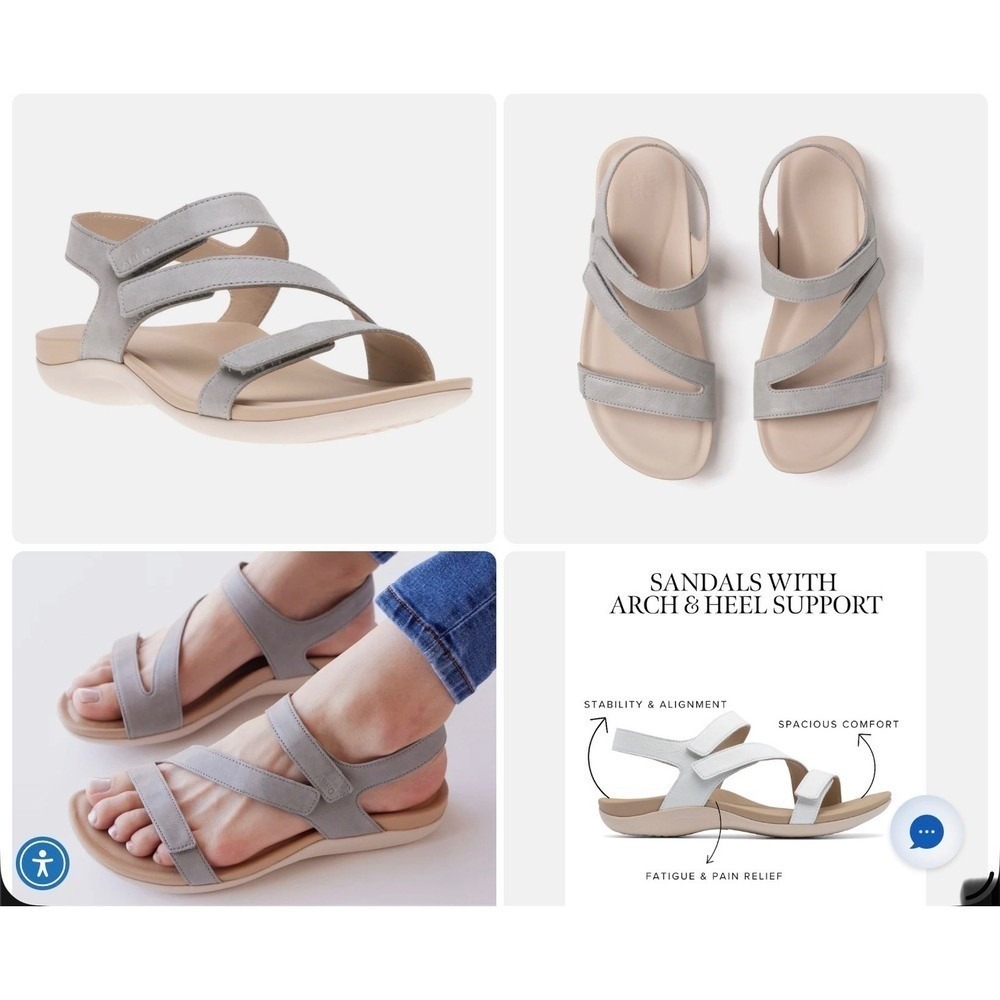 ABEO Oasis Sandal Neutral Size 9 Gray